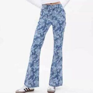 Gap x LoveShackFancy High Rise Floral 70s Flare Jeans -NWT-Stretch-Size 27/4 Reg